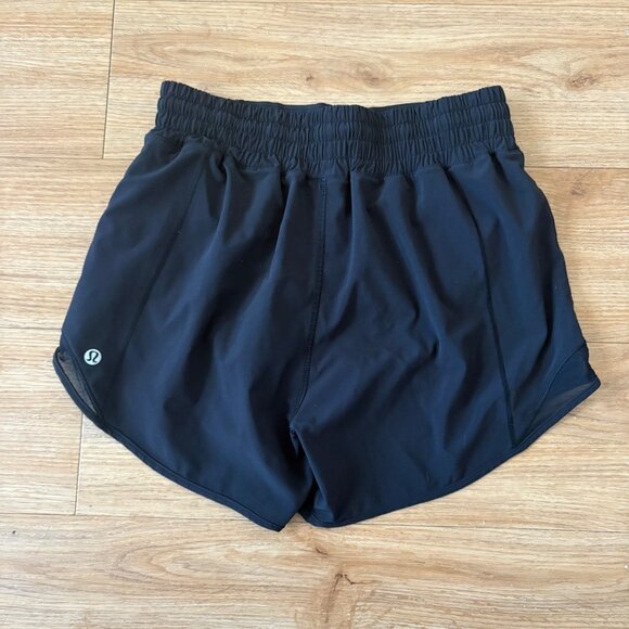 Lululemon Athletic Hotty Hot High Rise Lined Shorts 4” Black Women’s Size 4 - Picture 2 of 9